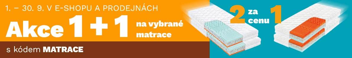 Matrace 1+1 zdarma 1-30-9-2026