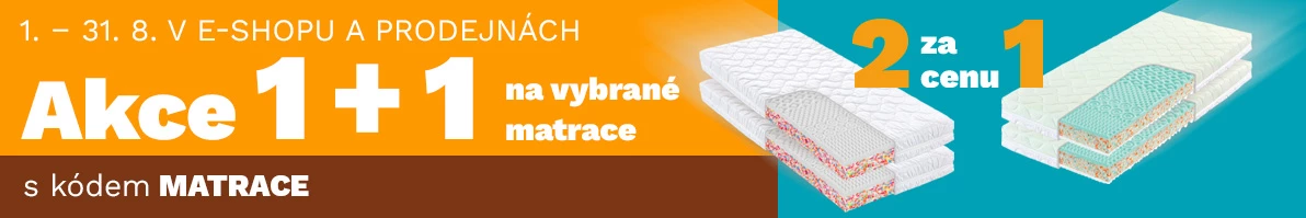 Matrace 1+1 zdarma 1-31-8-2026