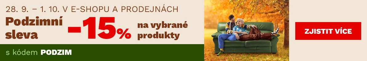 PODZIMNÍ SLEVA 15 % na vybrané produkty 28.9. - 1.10. 2026