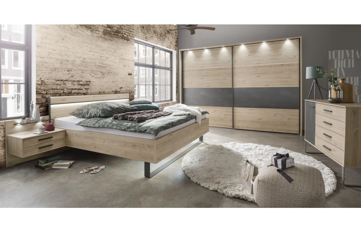 Komoda se zásuvkami Brüssel 120 cm, kamenný dub/šedá 2