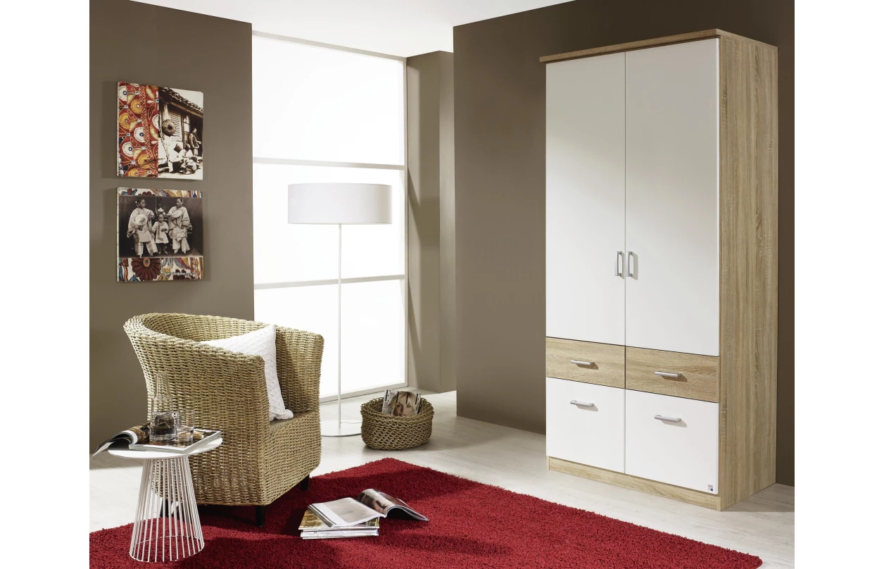 Skříňový nástavec Bremen, 91 cm, dub sonoma/bílá 43