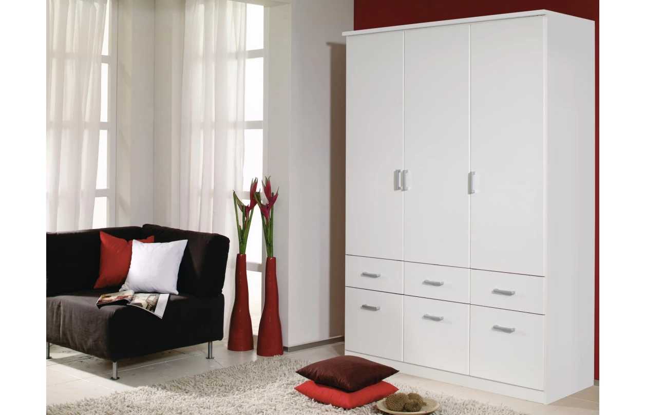 Šatní skříň Bremen, 136 cm, dub sonoma/bílá 7