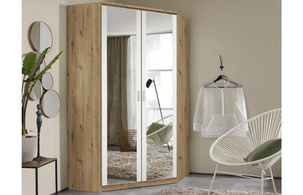 Šatní skříň Bremen, 136 cm, dub sonoma/bílá 26