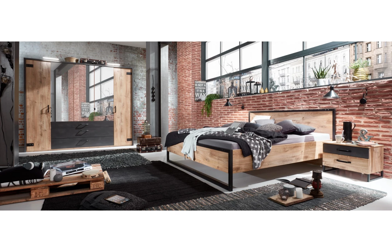 Postel Detroit 180x200 cm, prkenný dub 3