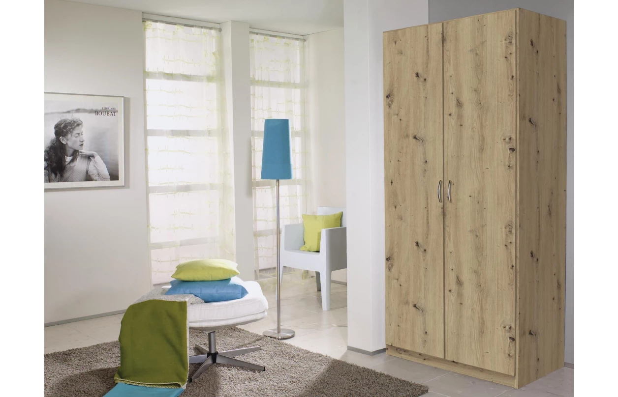 Šatní skříň Case, 91 cm, bílá 10