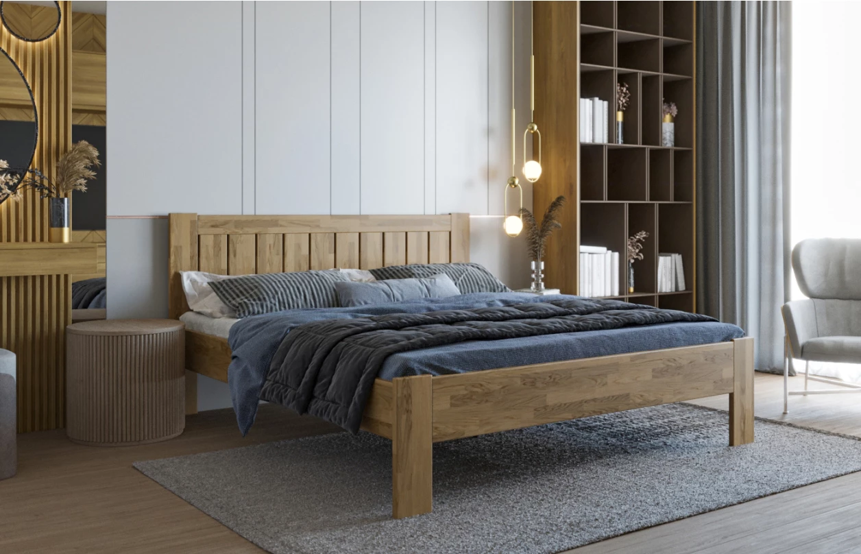 Postel Berta 180x200 cm, šedý buk 6
