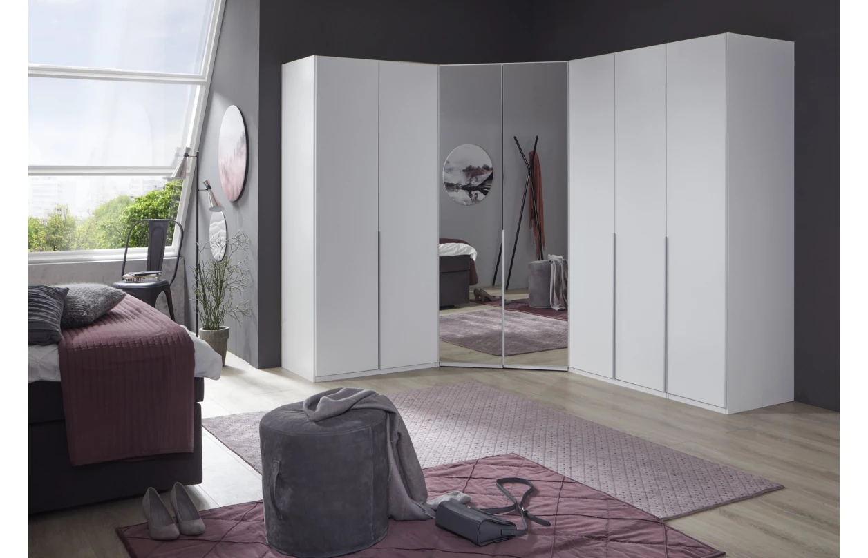 Šatní skříň Easy Plus, 225 cm, bílá 19