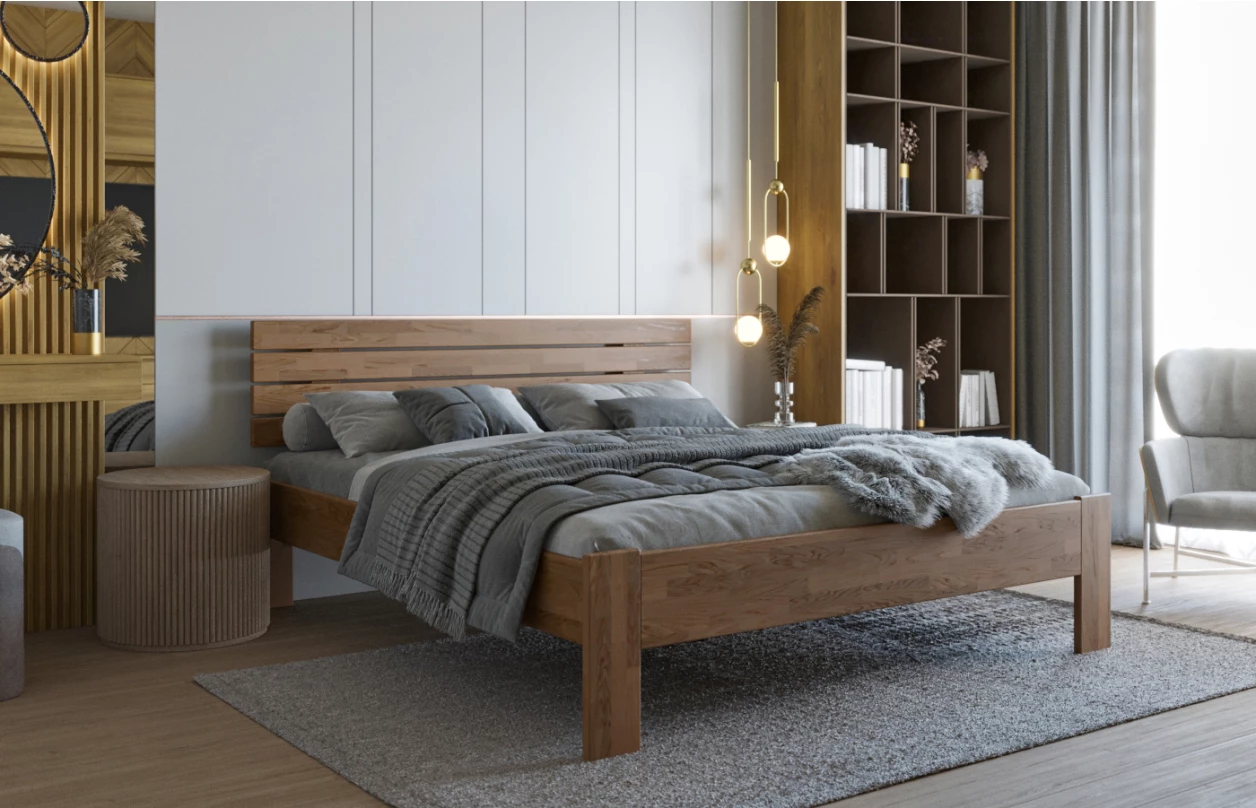 Postel Isolda 180x200 cm, bělený buk 5