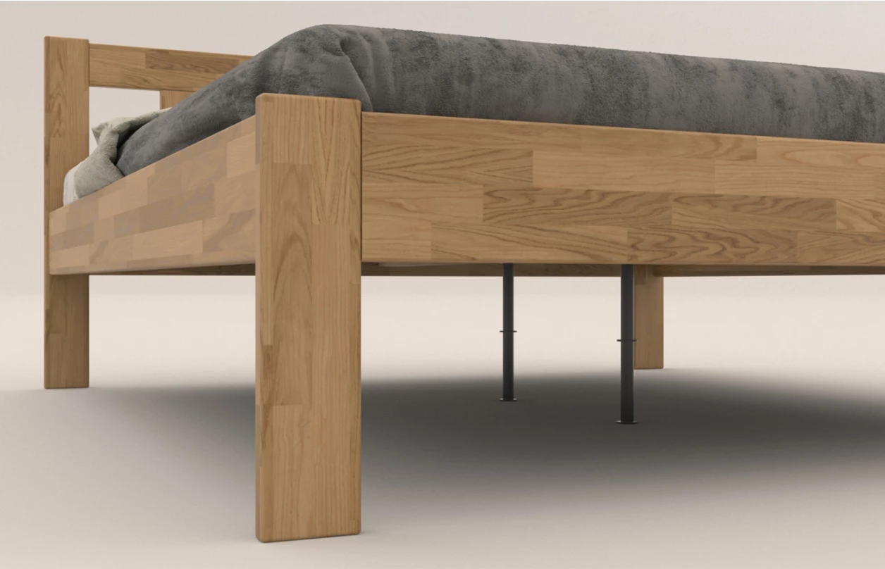 Manželská postel Tema 180x200 cm, bělený buk 2