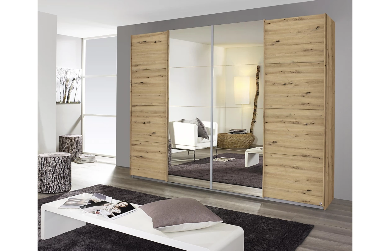 Paspartový rám s osvětlením k šatní skříni Syncrono, 323 cm, bílý 6