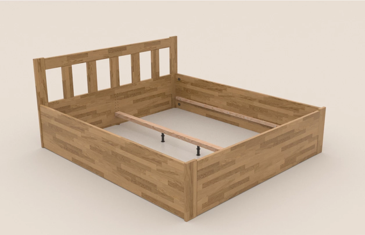 Postel s úložným prostorem Tema Box 180x200 cm, šedý buk 4