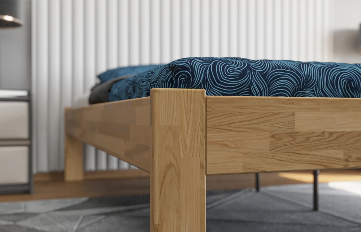 Postel Tema Futon 180x200 cm, bělený buk 6