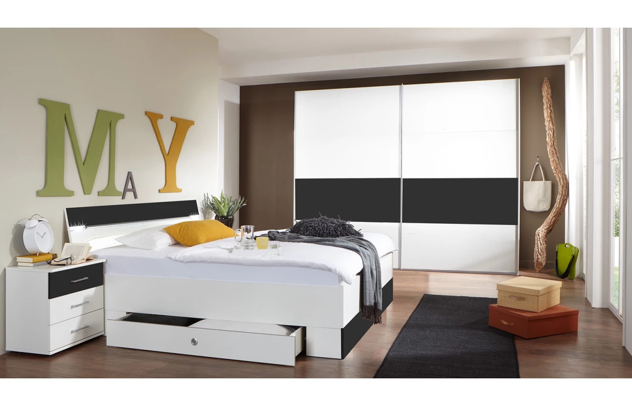 Postel s osvětlením Cheep 180x200 cm, bílá 9