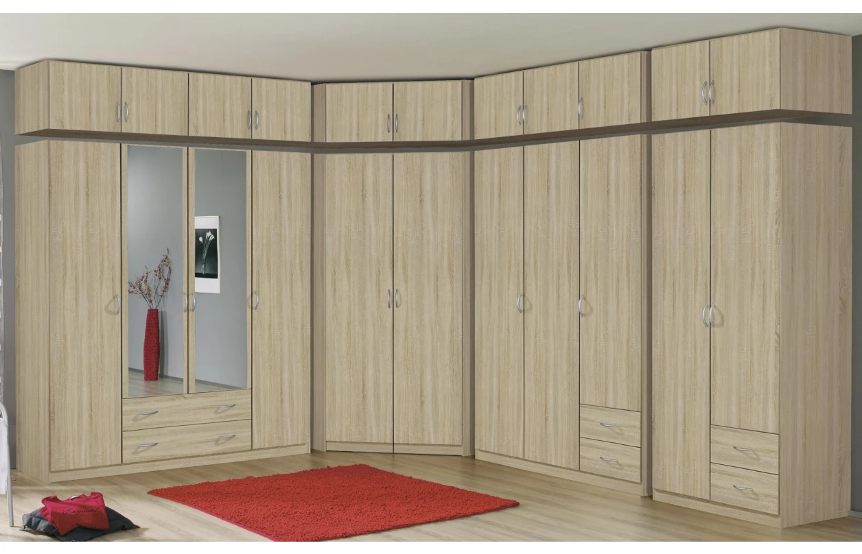 Šatní skříň Case, 136 cm, tmavě šedá 16