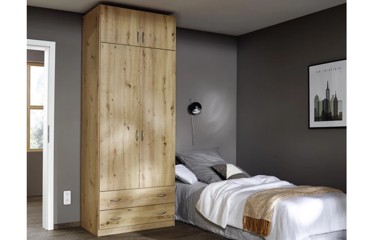 Skříňový nástavec Case, 136 cm, bílý 14