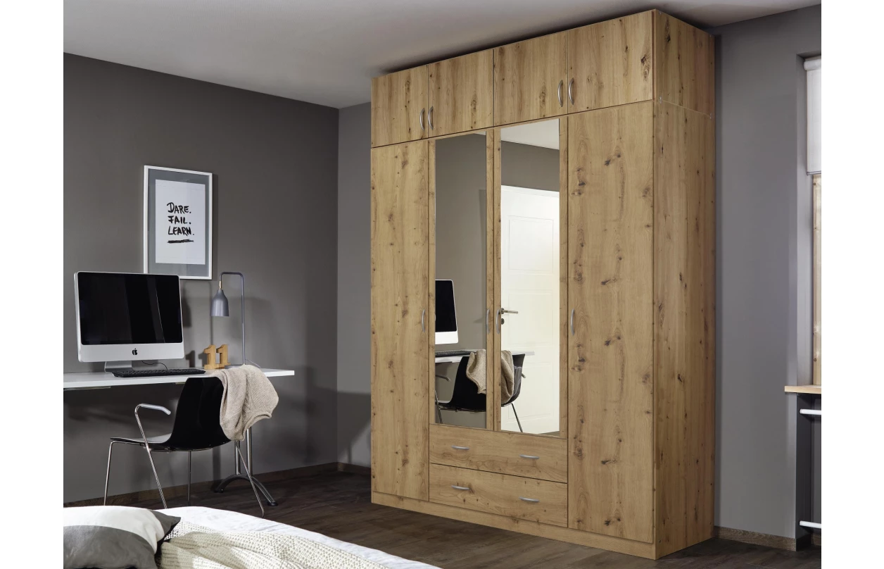 Skříňový nástavec Case, 136 cm, bílý 22