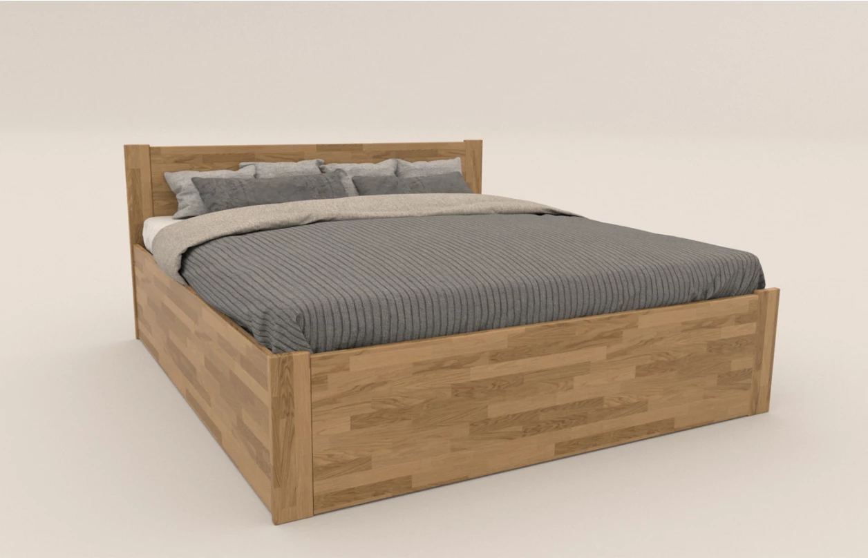 Postel s úložným prostorem Fava Box 180x200 cm, bělený buk 1
