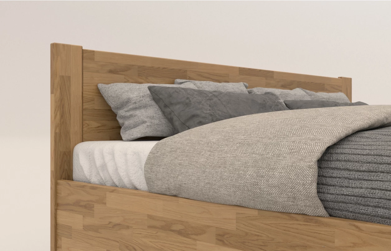 Postel s úložným prostorem Fava Box 180x200 cm, šedý buk 3
