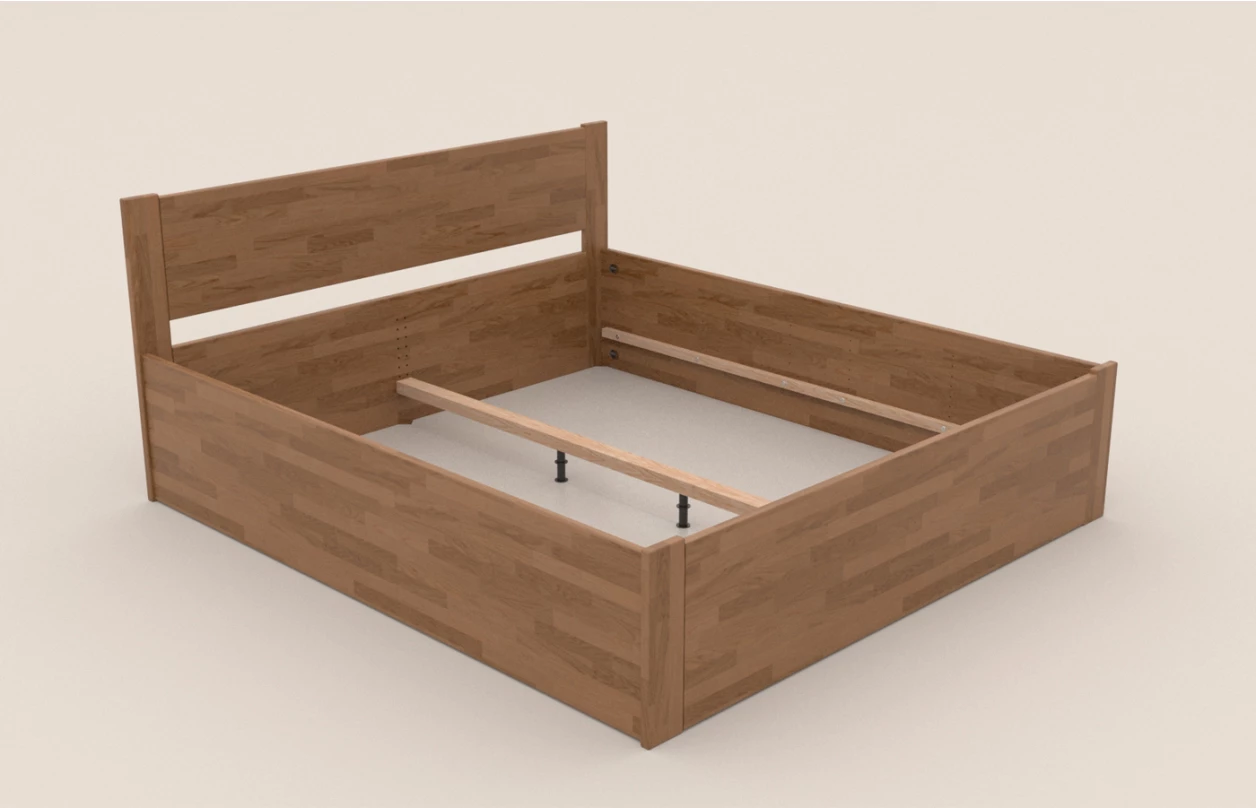 Postel s úložným prostorem Fava Box 180x200 cm, šedý buk 4