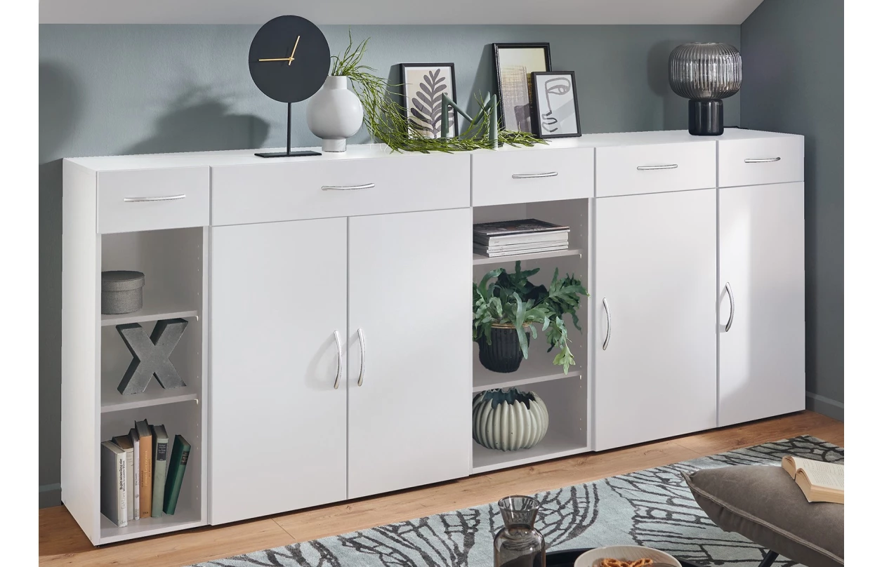 Policová skříň Multiraum, 50 cm, bílá 4