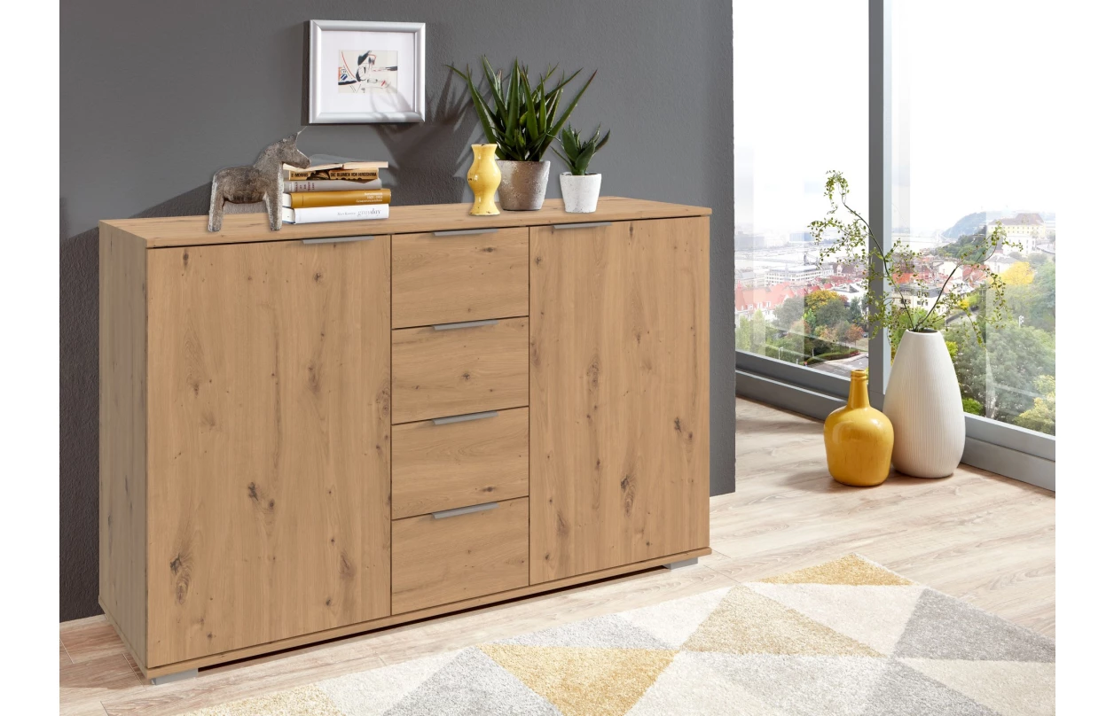 Noční stolek Easy Plus, bílý/zrcadlo 22
