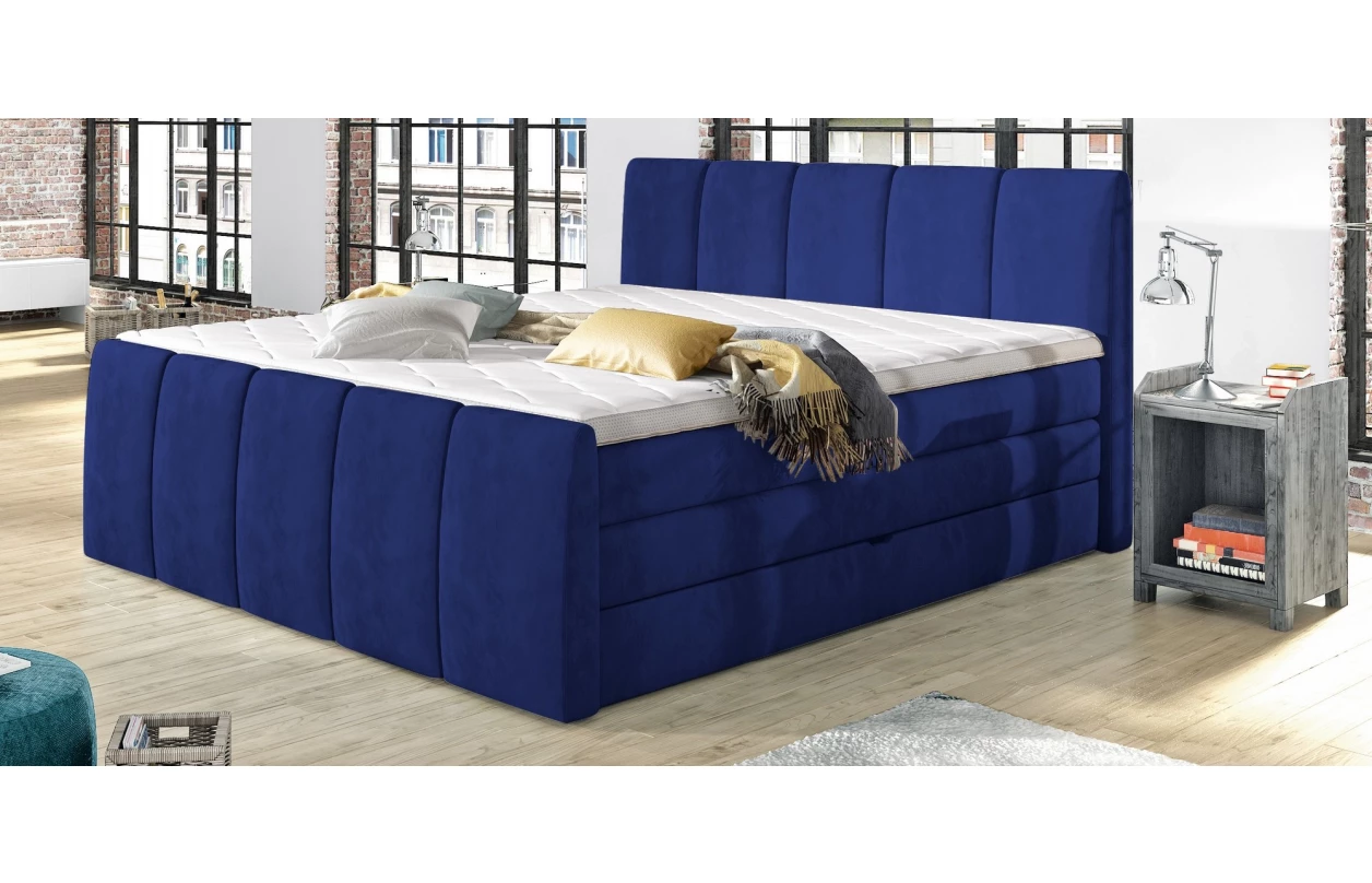 Postel boxspring Fresco 180x200 cm, červená látka 4
