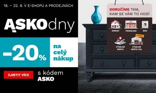 ASKO dny 20% na vše 18-22-9-2026