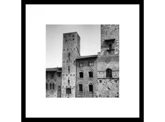 Rámovaný obraz Piazza del Duomo 50x50 cm, černobílý