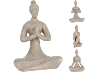 Dekorační soška (3 druhy) Lady jóga, 29,5 cm