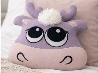 Dětský polštář Los, růžový/fialový