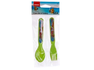 Dětský příbor Sea 13 cm, zelený