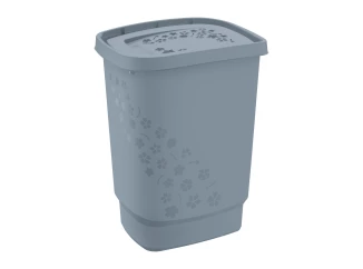 Koš na prádlo Flowers 55 l, šedý