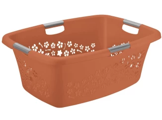 Koš na prádlo Flowers 50 l, terakota