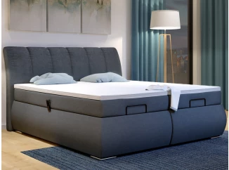 Postel boxspring s polohováním Meryl 180x200 cm, antracitová látka