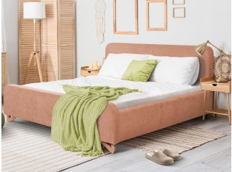Postel Flamingo 180x200 cm, meruňková strukturovaná tkanina