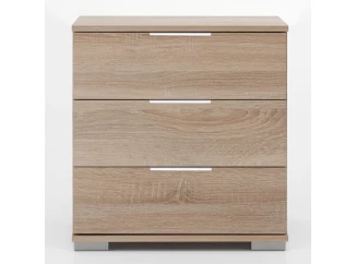 Noční stolek Easy Plus, 3 zásuvky, dub sonoma
