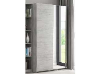 Šatní skříň Carlos 125 cm, šedý beton
