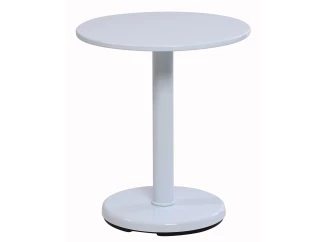 Kulatý odkládací stolek Henrik, 42 cm, leskle bílý