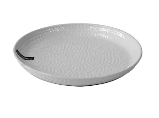 Dekorativní talíř Amber 26 cm, lesklý bílý