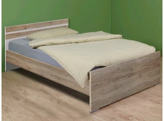 Postel Cariba 140x200 cm, dub san remo/bílá