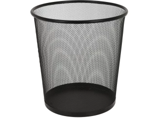 Odpadkový koš na papír 28 cm, černý kov