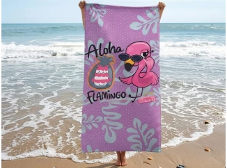 Plážová osuška Aloha Flamingo, 80x160 cm
