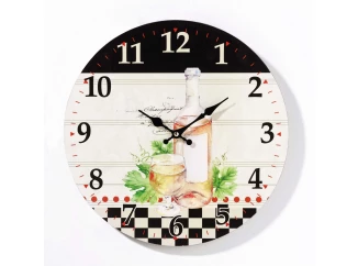 Nástěnné hodiny Víno,  33 cm
