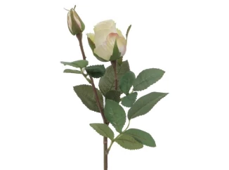 Umělá květina Růže 46 cm, smetanová