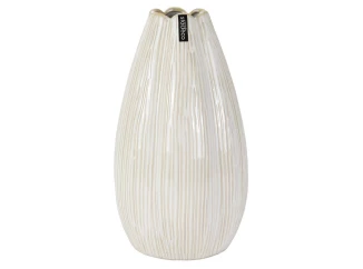 Váza Grace 28 cm, bílá s proužky