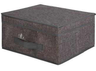 Úložný box s víkem 30x28 cm, šedý
