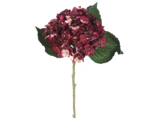 Umělá květina Hortenzie 50 cm, bordó