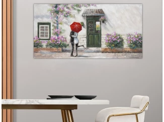 Ručně malovaný obraz Láska, 140x70 cm