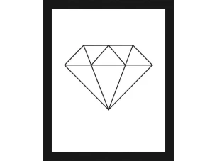 Rámovaný obraz Diamant, 20x25 cm
