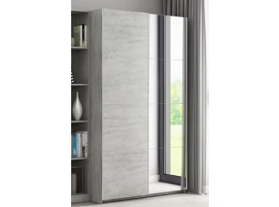 Šatní skříň Carlos 150 cm, šedý beton